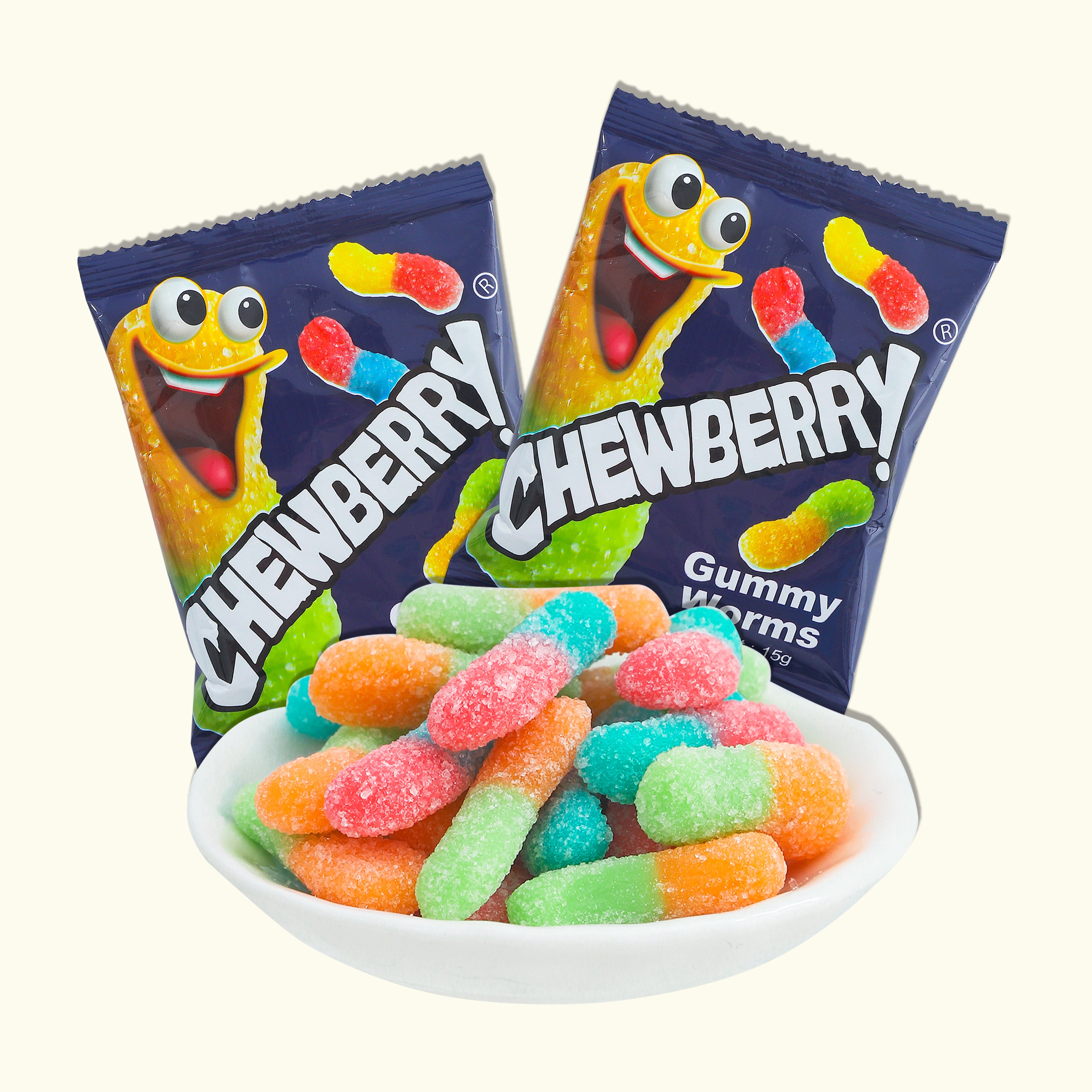 Chewberry Gummy worm 6's