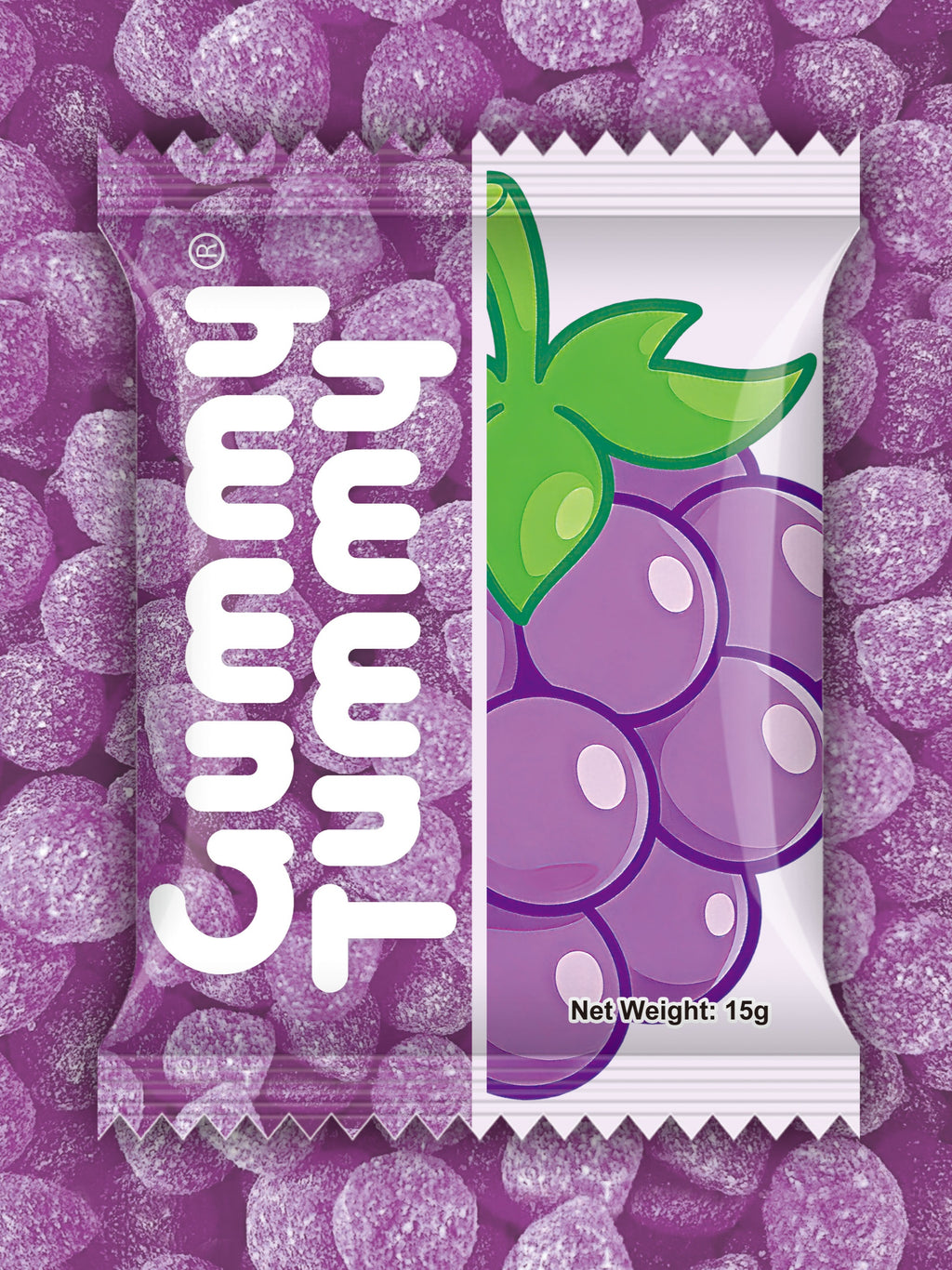Gummy Tummy Grapes Flavor 6's