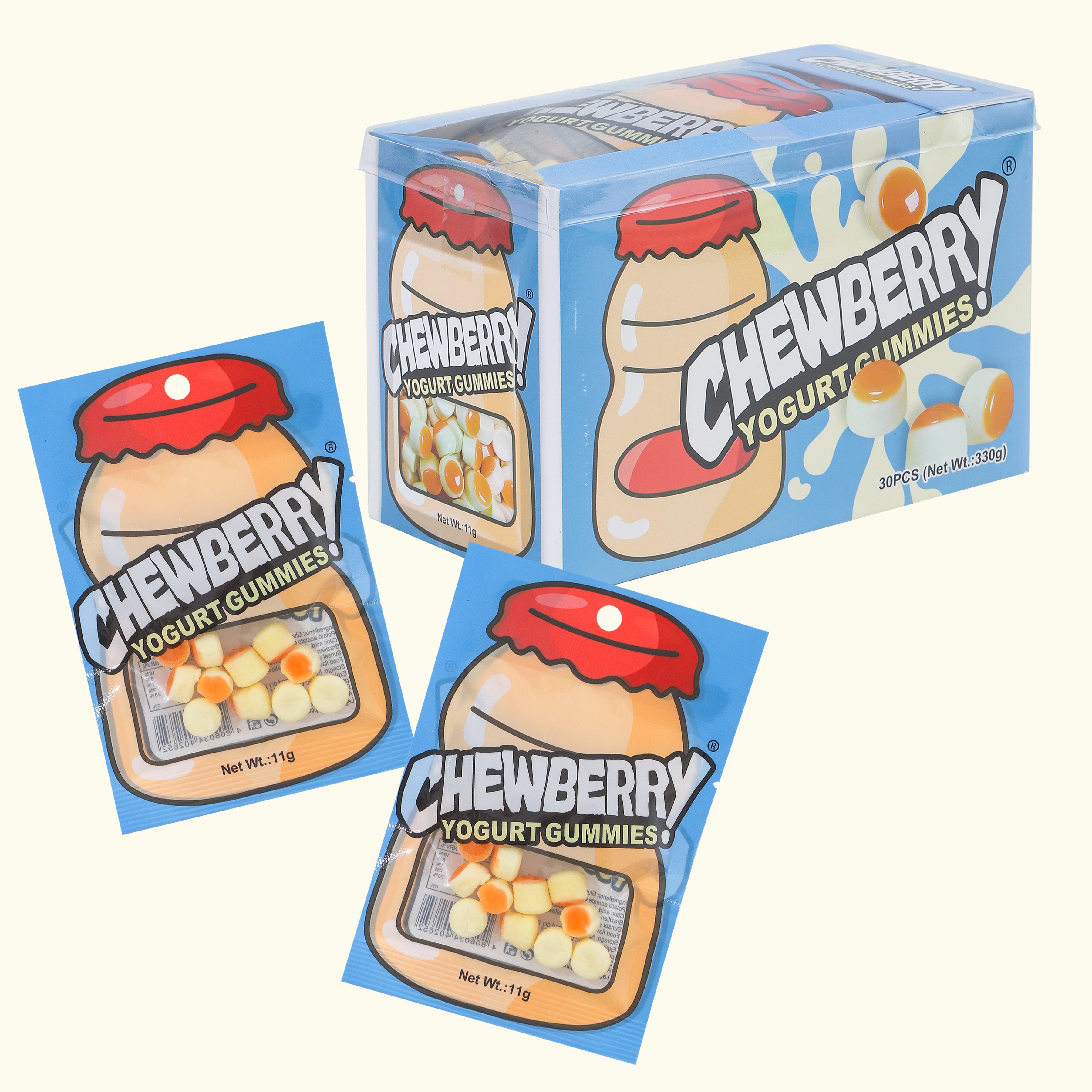 Chewberry Yogurt Gummies Milky Yogurt Gummy Candy 30's