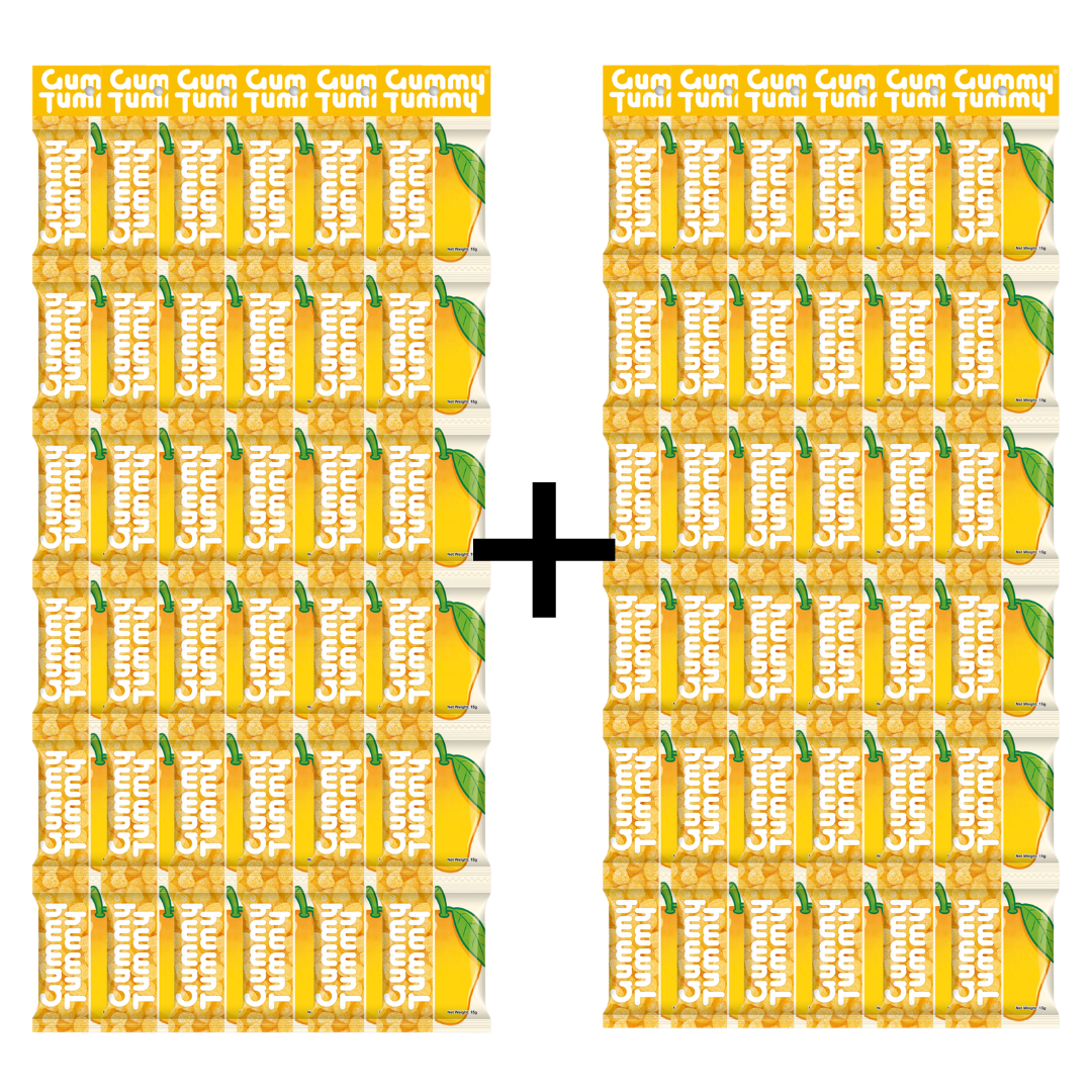 Pantry Stock - (Buy 6 Get  6) 72 Packs Gummy tummy Mango