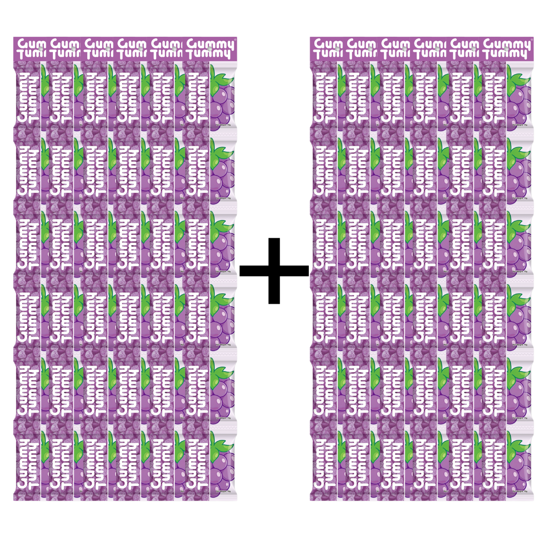 Pantry Stock - (Buy 6 Take 6) Gummy tummy Grape  72 Packs