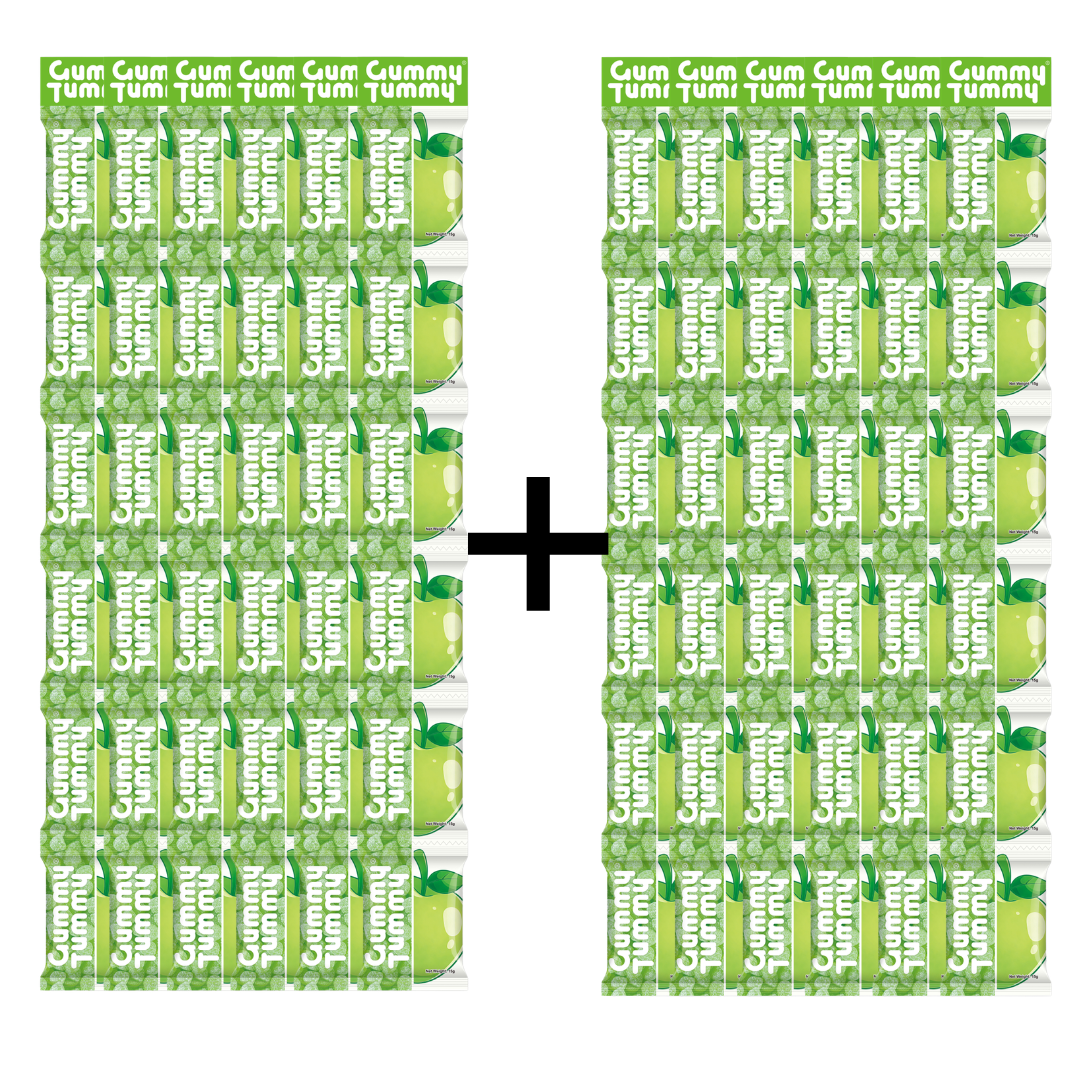 Pantry Stock - (Buy 6 Take 6) 72 Packs Gummy tummy Apple