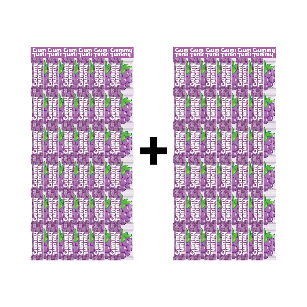 Pantry Stock - 72 Packs Gummy tummy Grape