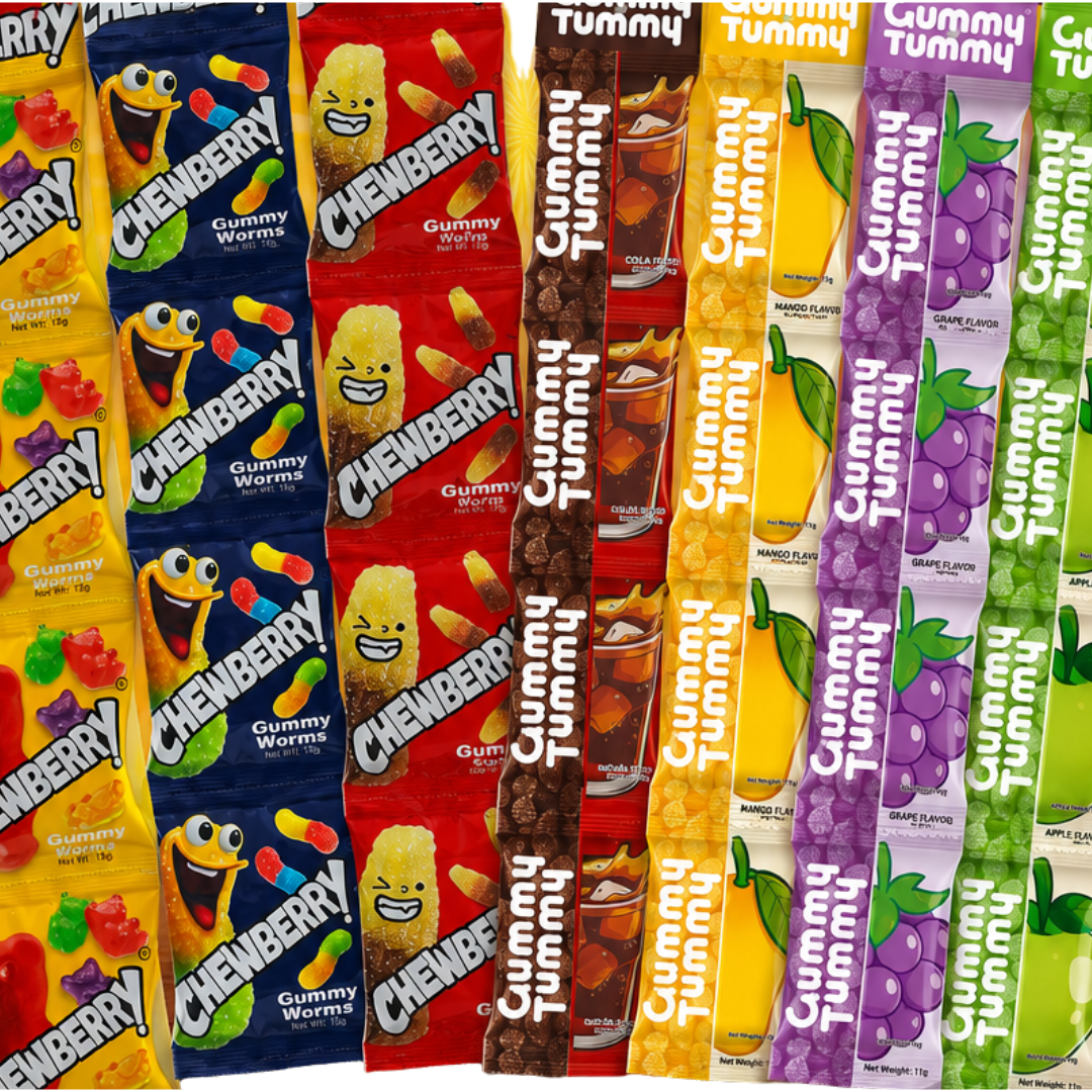 The Mood Mix - 42 Packs Chewberry and Tummy Gummy Candy