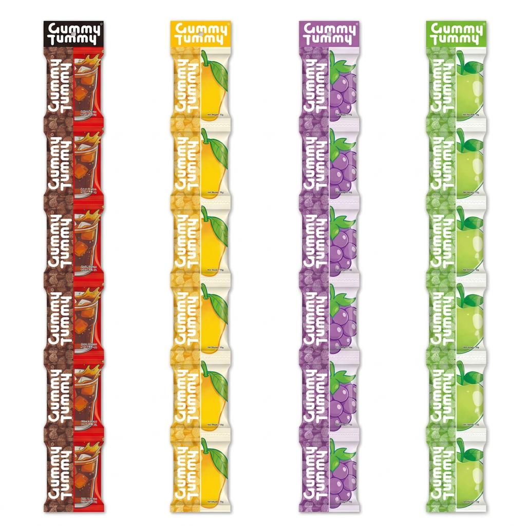 Gift Box - (4 IN 1) 24 Packs of  Gummy Tummy Candy With Surprise Toys