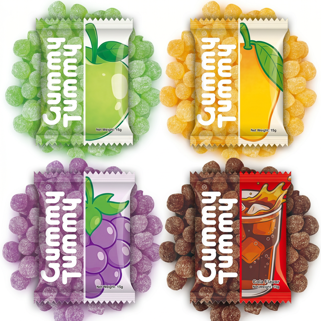 Gift Box - (4 IN 1) 24 Packs of  Gummy Tummy Candy With Surprise Toys