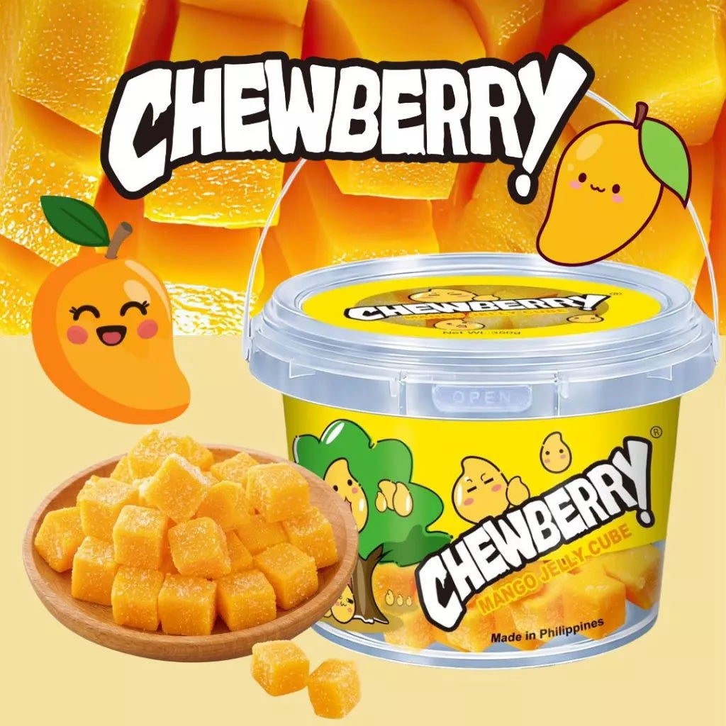 CHEWBERRY MANGO JELLY CUBES 350G BUCKET