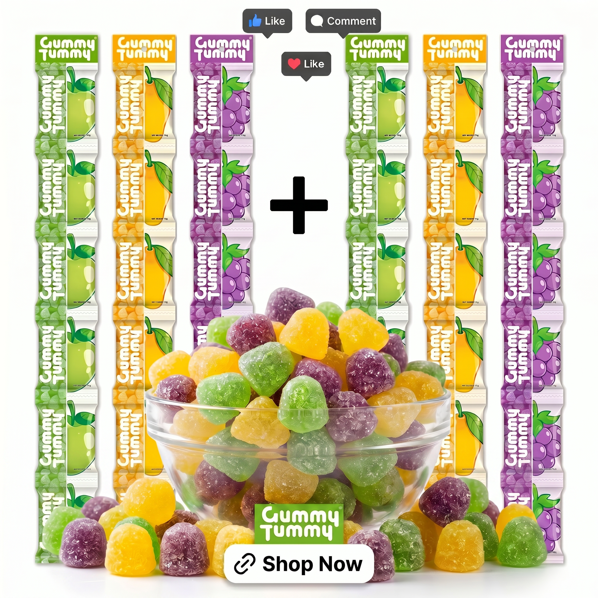 Party Tank - 72 Packs Gummy Tummy candy